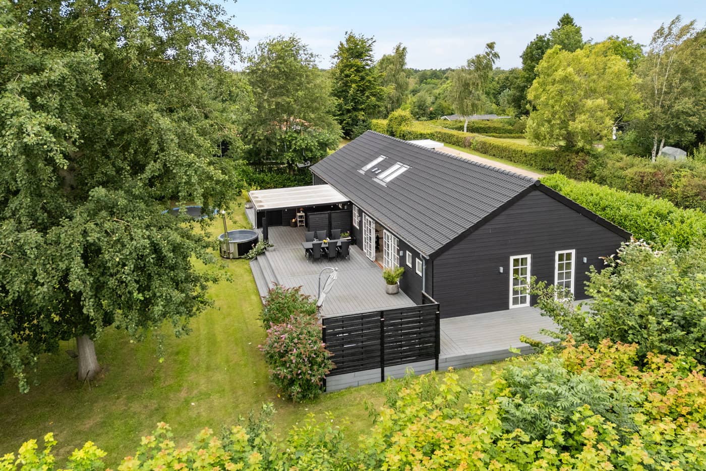 Moderne sommerhus med vildmarksbad og natur billede 2